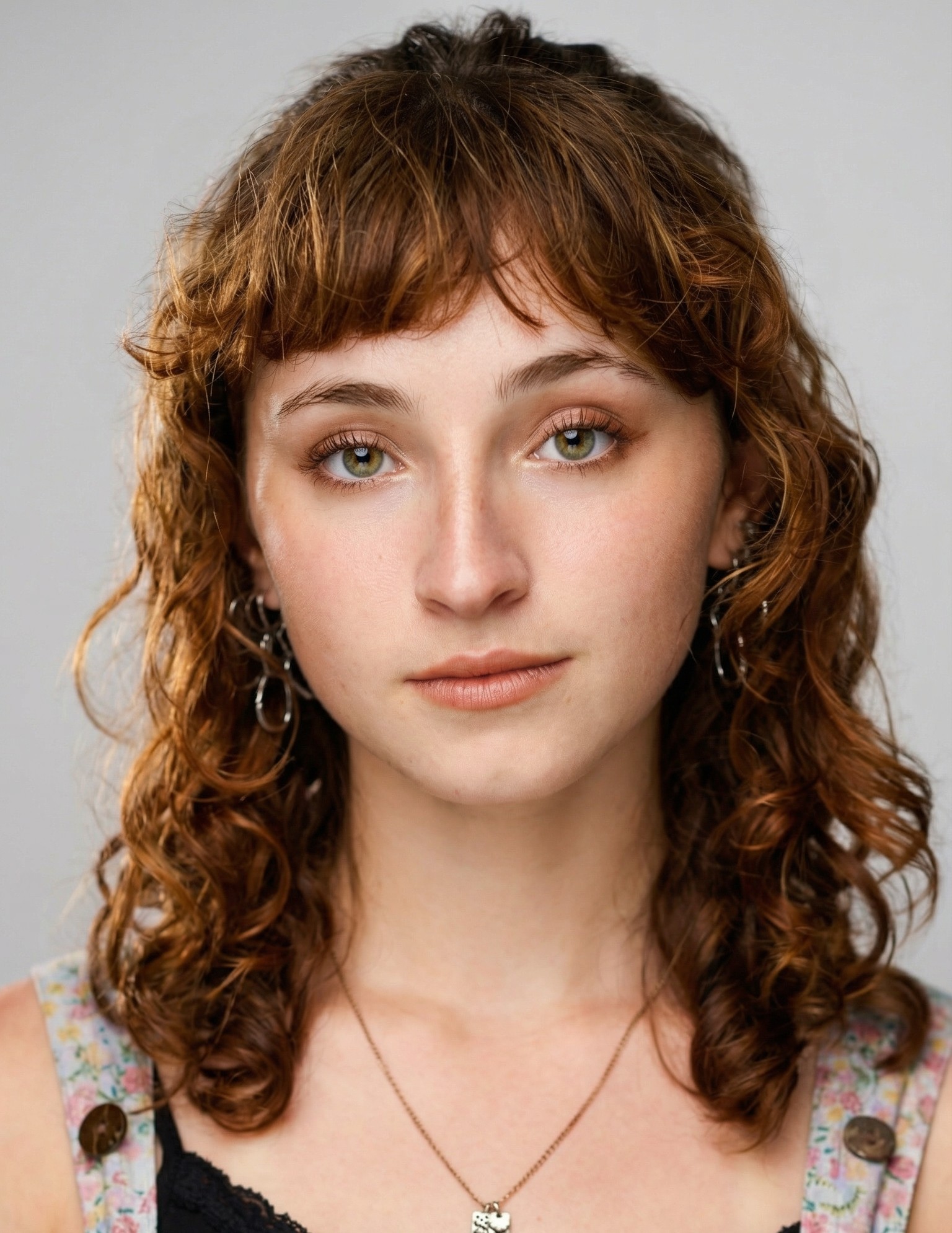 Joelle Sellers, headshot — auburn curls, green-hazel eyes